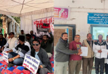 गाइडलाइन दरों में बढ़ोत्तरी के खिलाफ उबाल, जयस्तंभ चौक पर धरना आंदोलन पांचवें दिन भी जारी