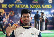 राष्ट्रीय स्तर पर भारोत्तोलन खेल में स्वर्ण पदक विजेता गायत्री विद्यापीठ