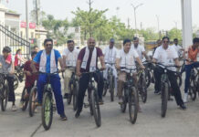फिट इंडिया संडे ऑन साइकिल रैली आयोजित, खिलाड़ियों ने दिया फिटनेस का संदेश