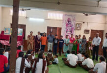 सरस्वती उच्चतर माध्यमिक विद्यालय में हर्षोल्लास के साथ मनाया गया शाला प्रवेश उत्सव