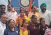 कॉमनवेल्थ रजत पदक विजेता ज्ञानेश्वरी यादव का जिला हॉकी संघ ने किया भव्य सम्मान