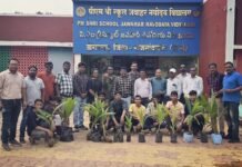 आईटीबीपी जवानों और पूर्व छात्रों के सहयोग से पीएम श्री नवोदय विद्यालय में रोपे गए 180 नारियल के पौधे