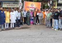 राजपूत महासभा की शोभायात्रा पर बरसे फूल, हिंदू जागरण मंच ने किया भव्य स्वागत